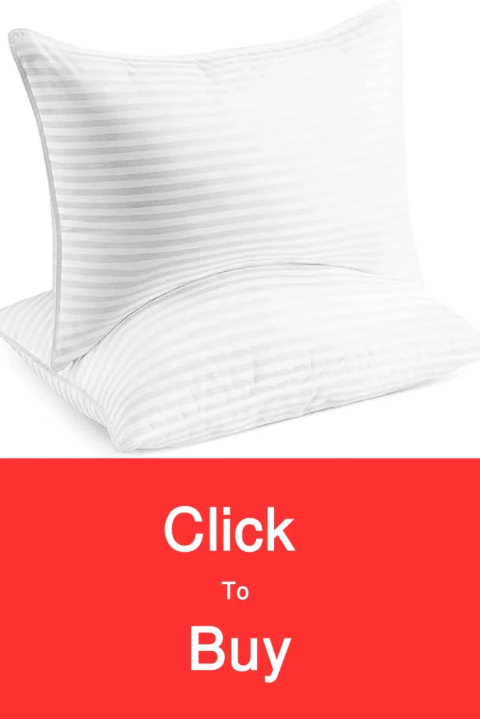 Beckham Hotel Collection Bed Pillows, down alternative pillows, cooling bed pillows, best pillows for side sleepers, pillows for back sleepers, luxury bedding pillows, machine washable pillows, breathable pillows for hot sleepers, OEKO-TEX certified pillows